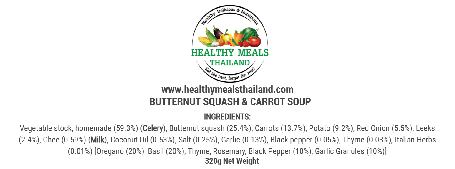 BUTTERNUT SQUASH & CARROT SOUP