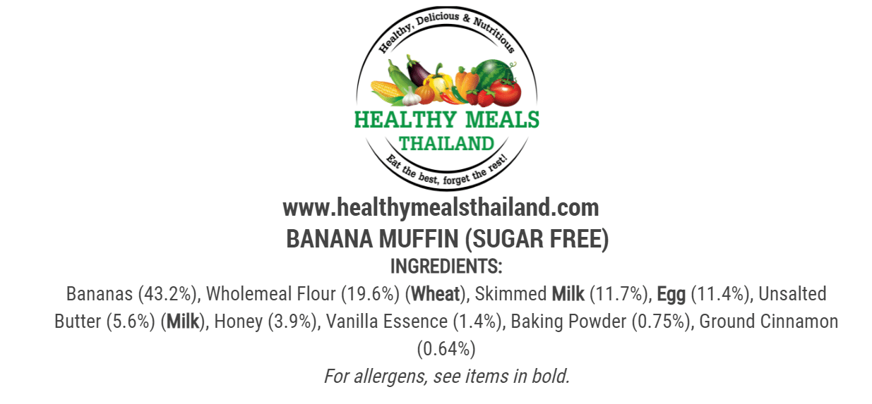 BANANA MUFFIN (SUGAR FREE) (5)