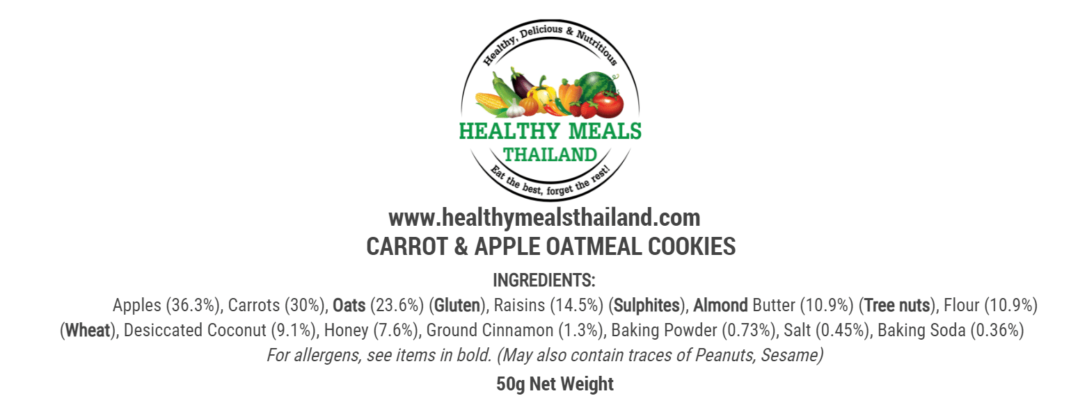 CARROT & APPLE OATMEAL COOKIES